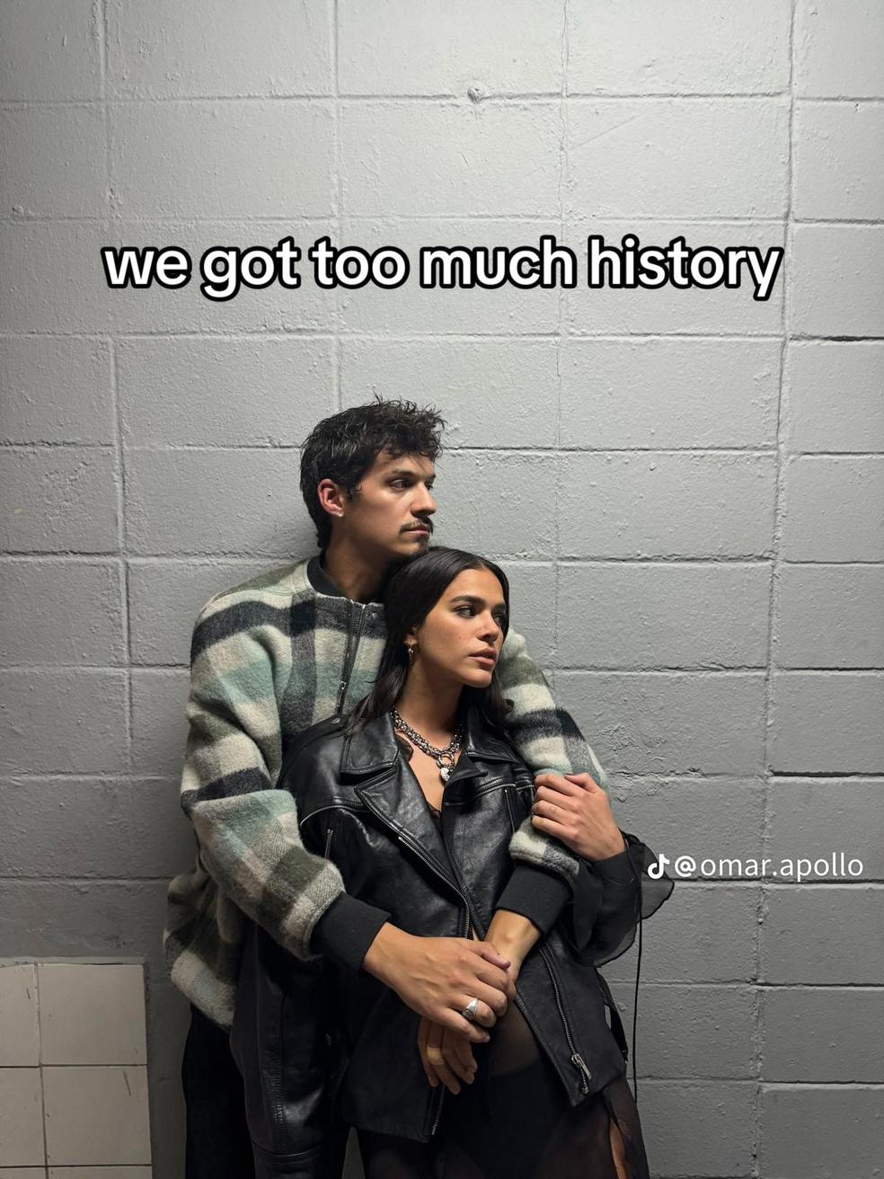 Omar Apollo e Bruna Marquezine — Foto: Reprodução/TikTok.