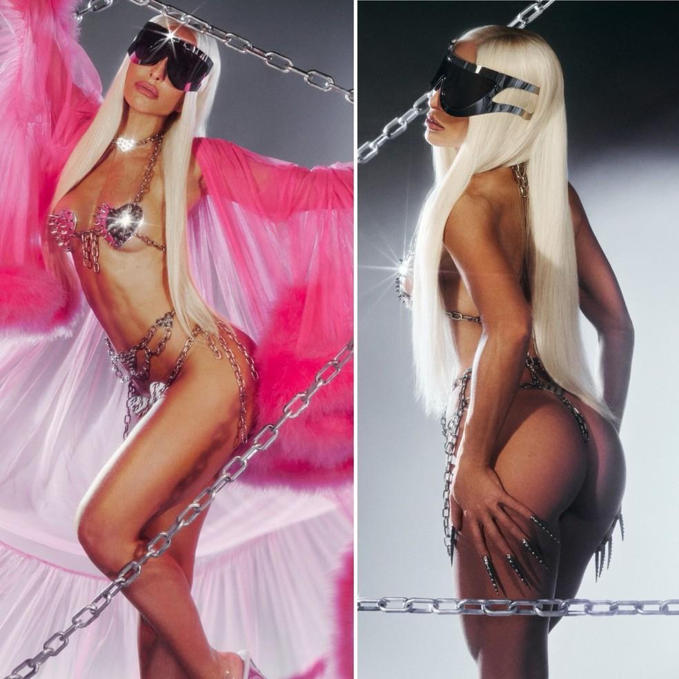 Sabrina Sato com seu look futurista