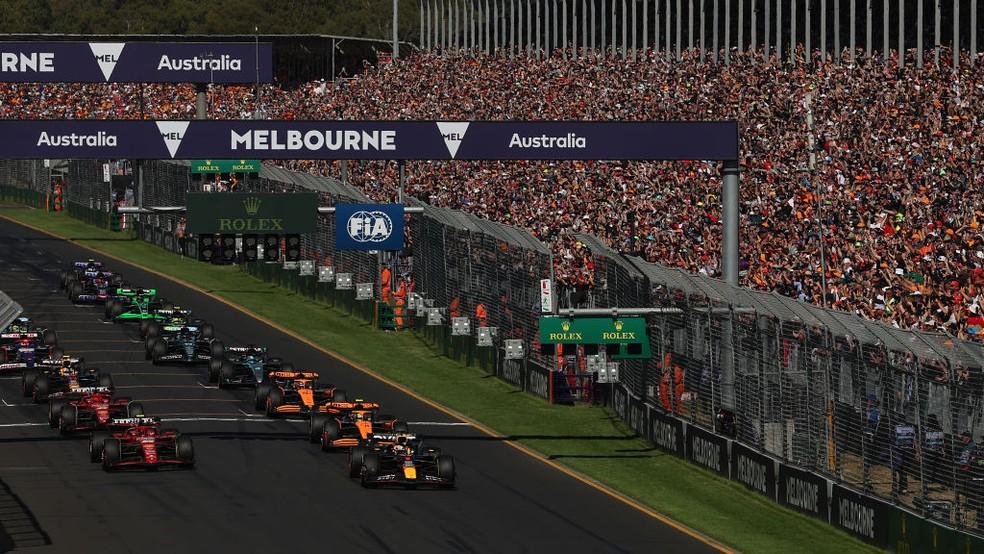 Largada do GP da Austrália da F1 2024