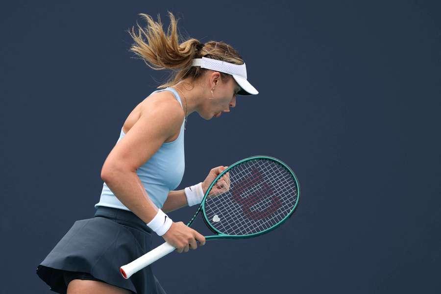 Paula Badosa durante o torneio de Miami