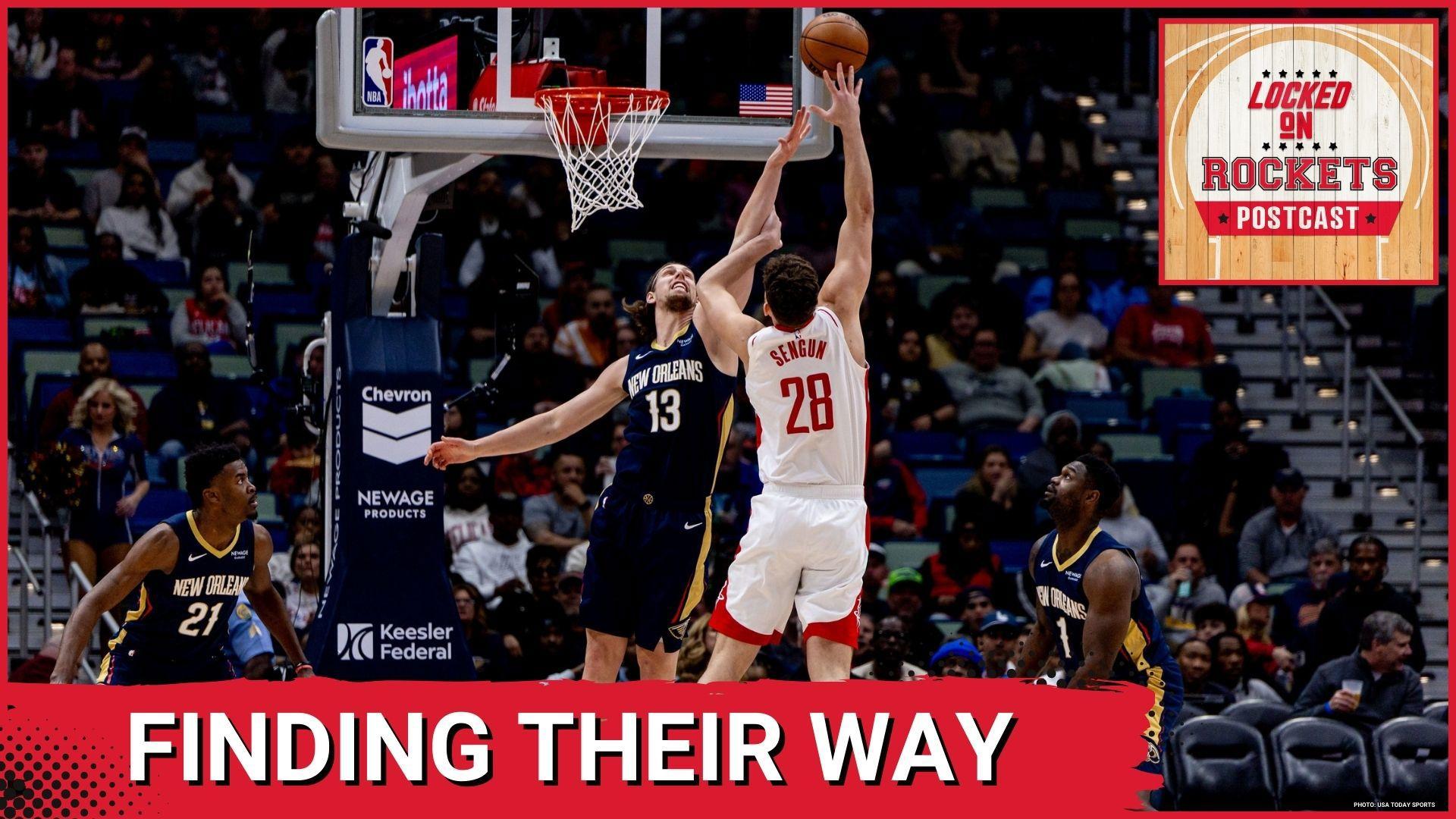 Houston Rockets após a vitória sobre o New Orleans Pelicans