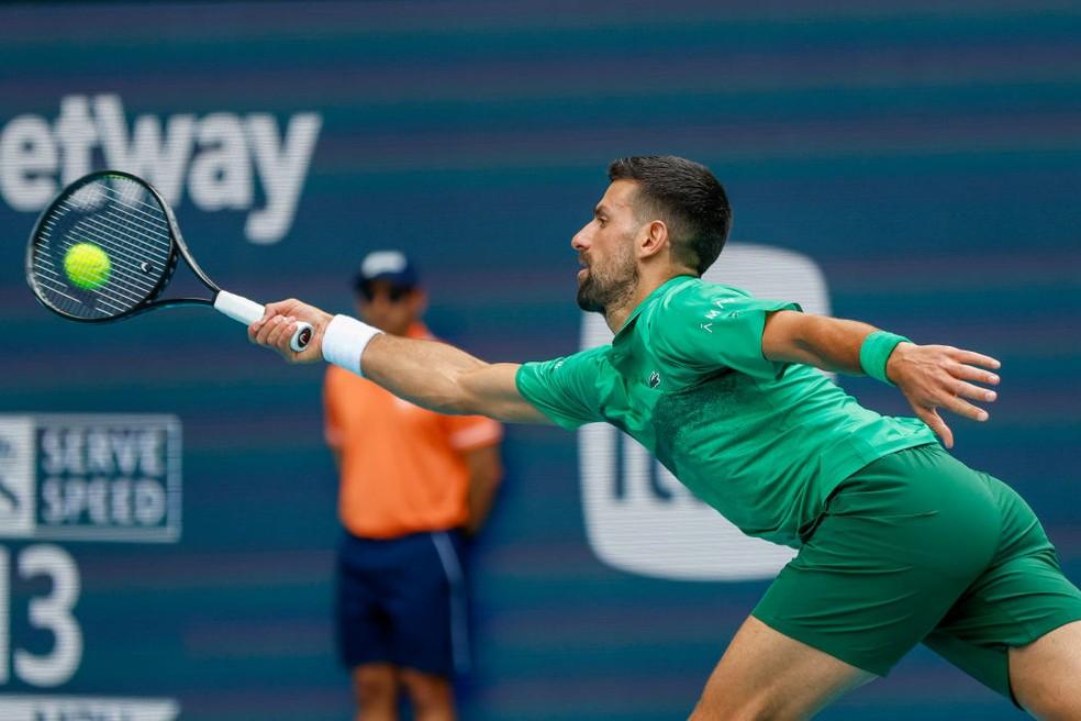 Djokovic em ação pela 3ª rodada do Miami Open