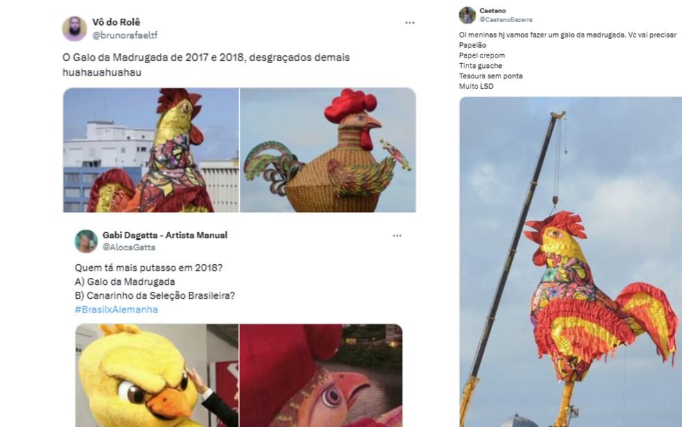 Comentários sobre o Galo Gigante do carnaval do Recife