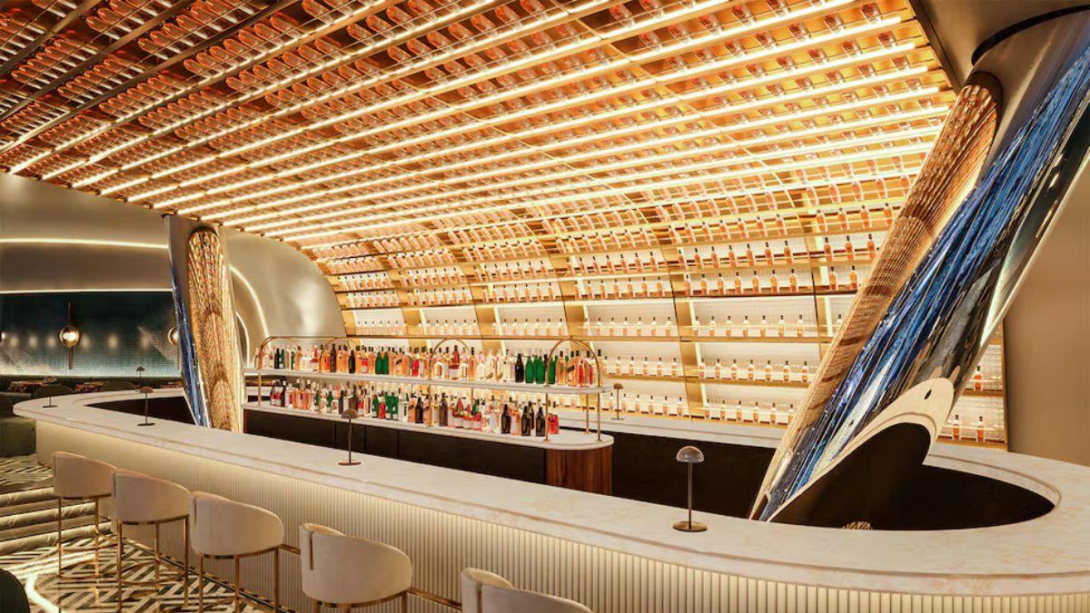 Camarote luxuoso no estádio do Real Madrid