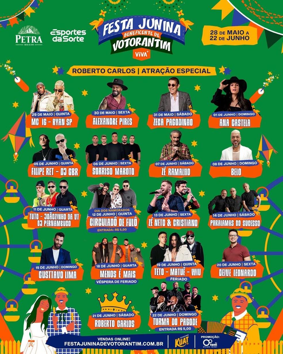 Festa Junina de Votorantim anunciou shows da edição 2025