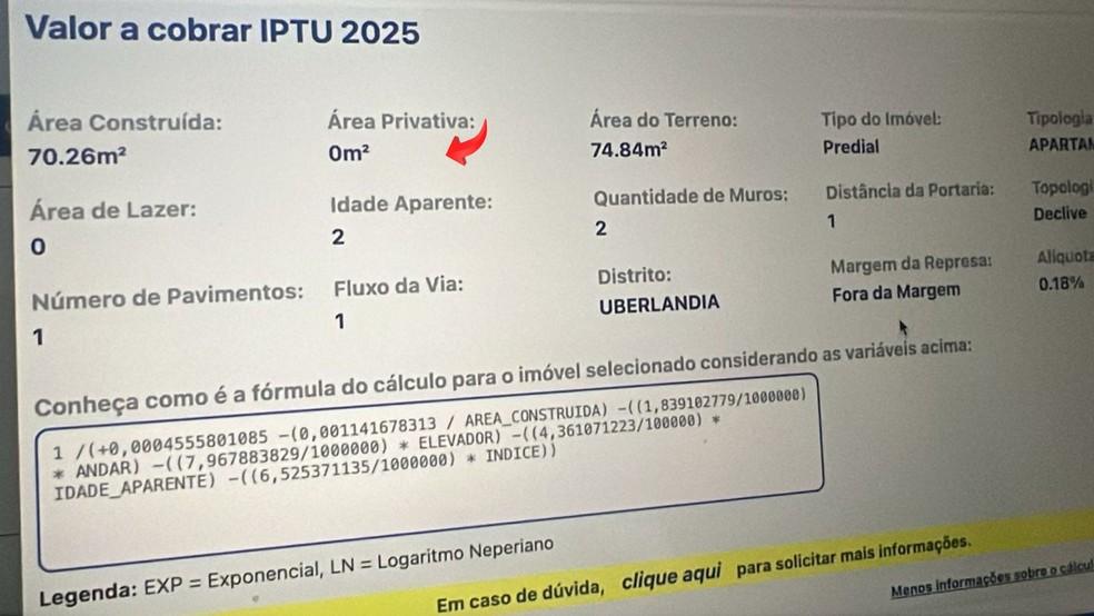 Alguns imóveis em condomínios não tiveram a área privatiza considerada no cálculo do IPTU de Uberlândia
