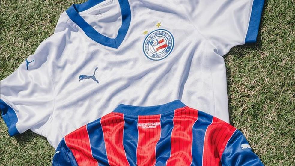 Camisas um e dois do Bahia produzidas pela Puma