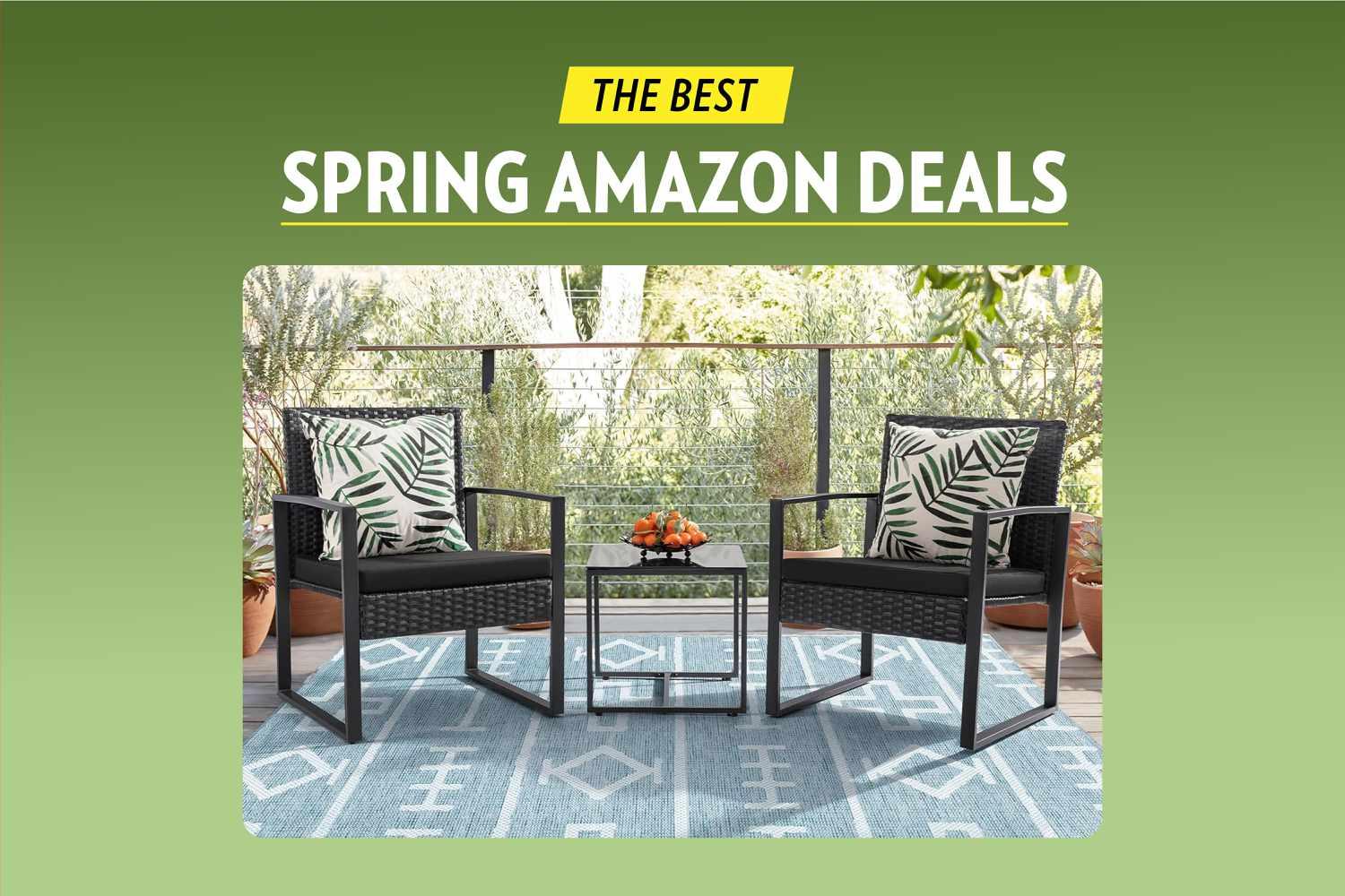 Flamaker 3 Pieces Patio Set em fundo de promoção da Amazon
