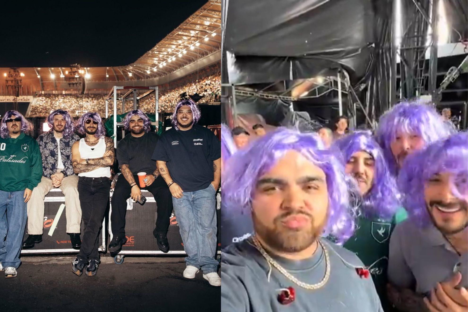 Grupo Frontera imitando look de Shakira