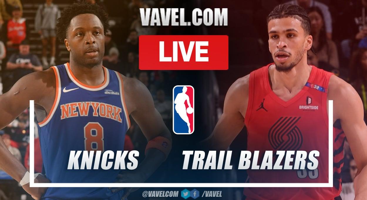 Atualizações ao vivo do jogo Knicks vs Trail Blazers (114-113)