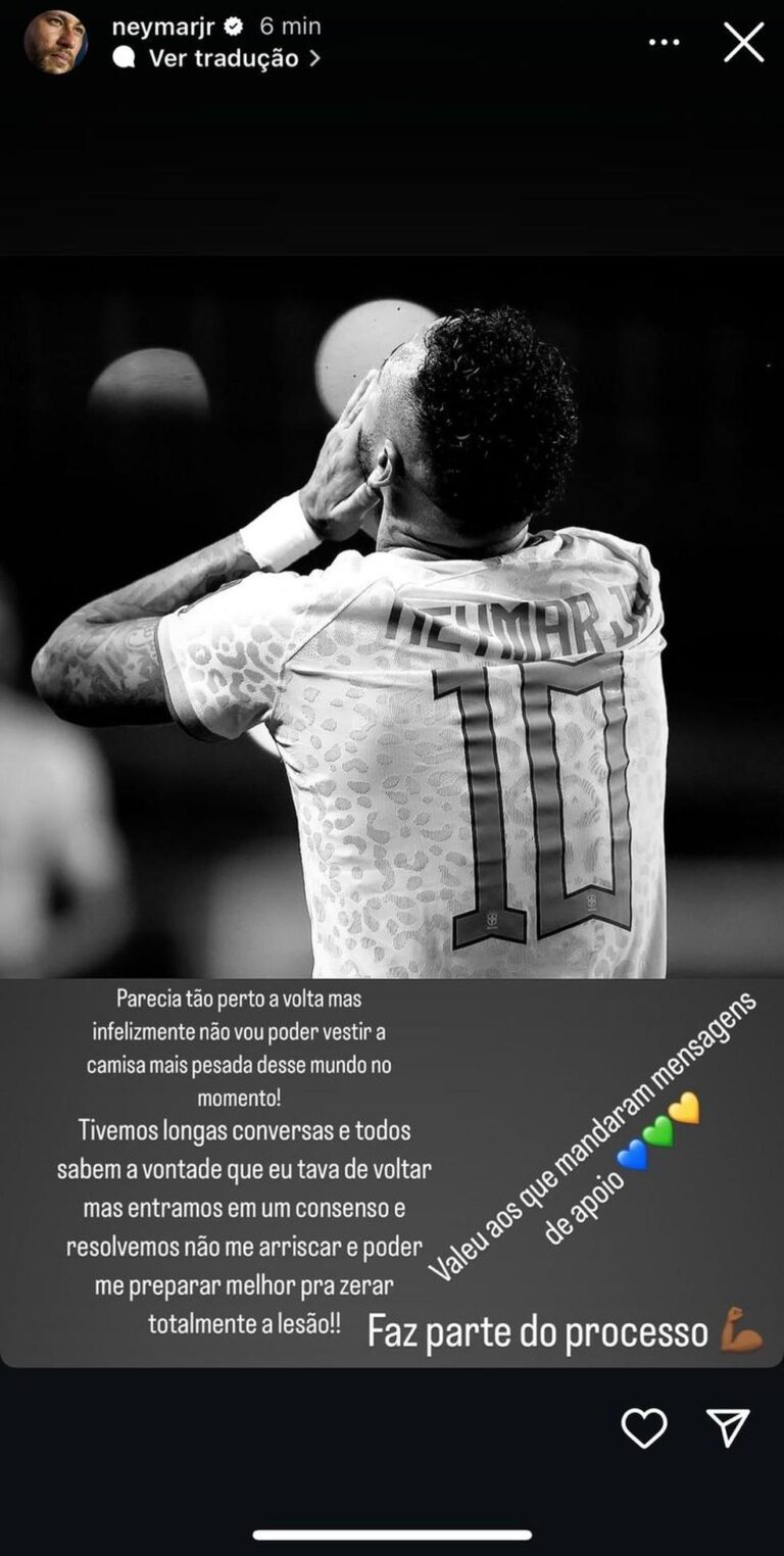 Neymar é cortado da Seleção Brasileira devido a lesão na coxa