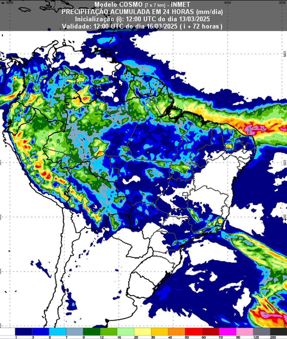Padrão de chuvas deve seguir nos próximos dias no Norte e Nordeste do país
