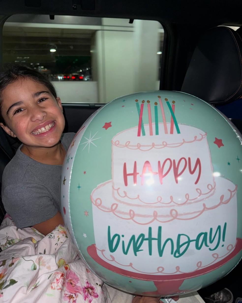 Nivea Stelmann e Bruna na festa de aniversário