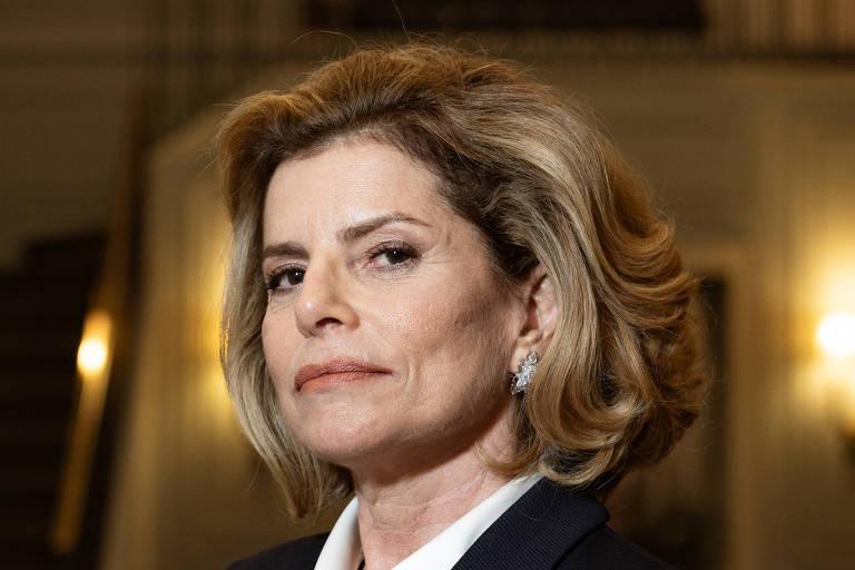 A atriz Deborah Bloch como Odete Roitman nas gravações da novela 'Vale Tudo'