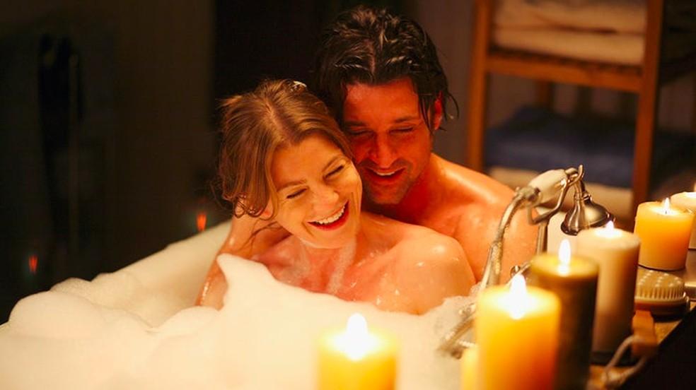 Ellen Pompeo e Patrick Dempsey em Grey's Anatomy
