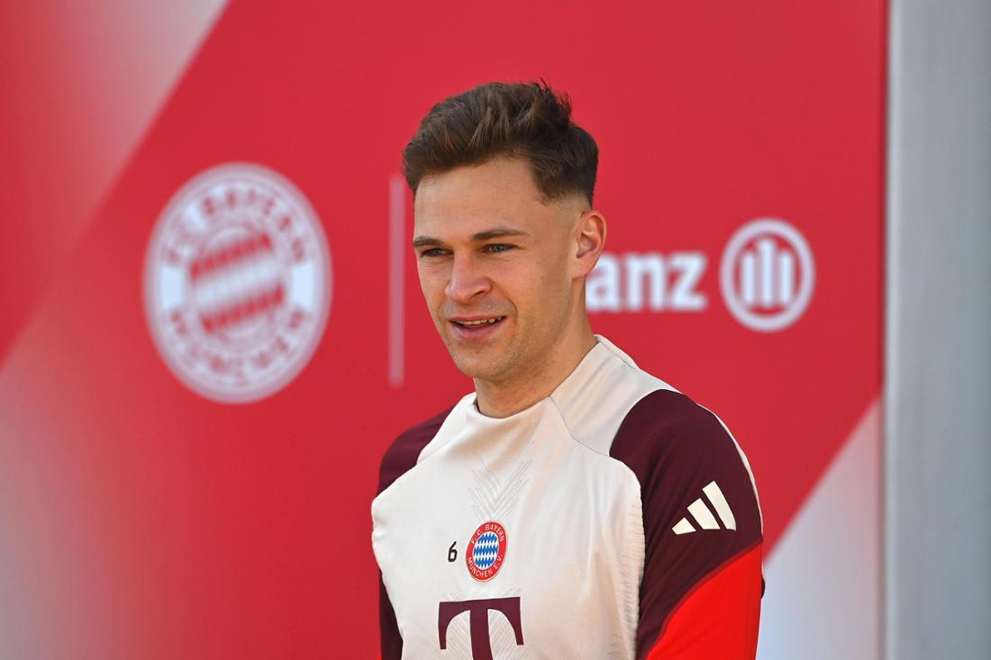 Joshua Kimmich treinando no Bayern