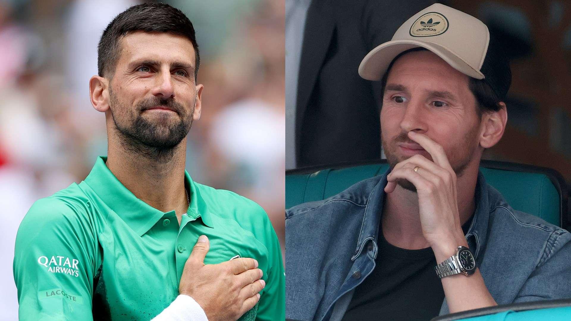 Novak Djokovic e Lionel Messi
