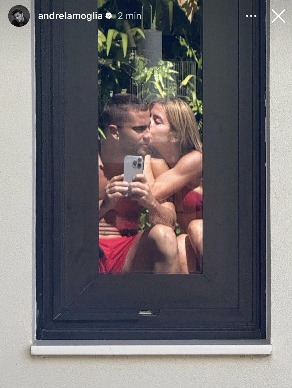 André Lamoglia aos beijos com Jade Picon