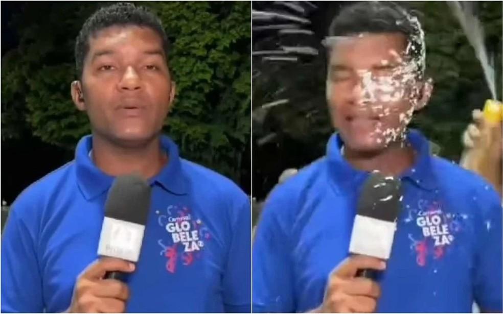 Momento da agressão — Foto: Reprodução