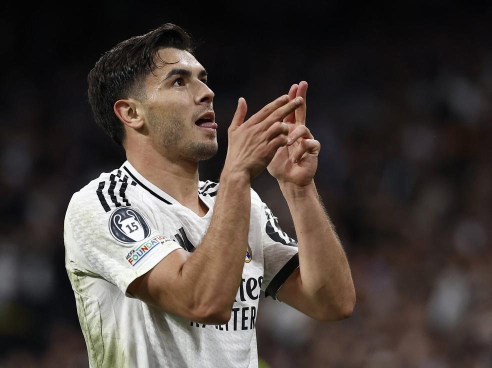 Brahim Díaz após marcar gol pelo Real Madrid
