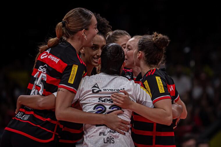 Sesc RJ Flamengo em ação na Superliga Feminina