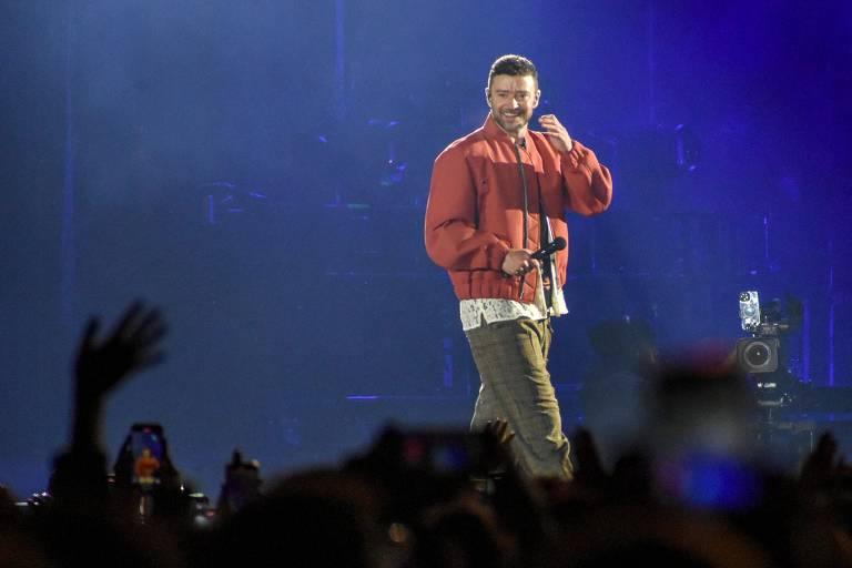 Justin Timberlake se apresentando no Lollapalooza