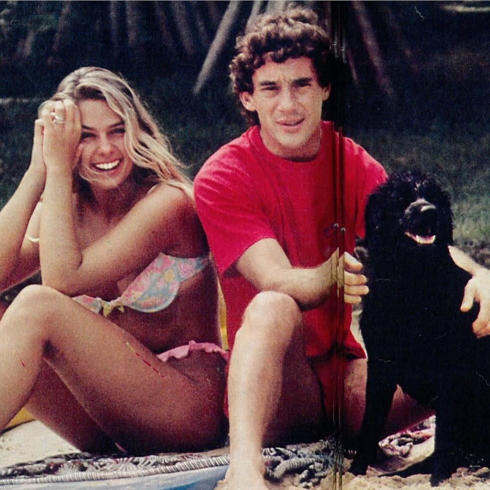 Adriane Galisteu posta foto com Ayrton Senna