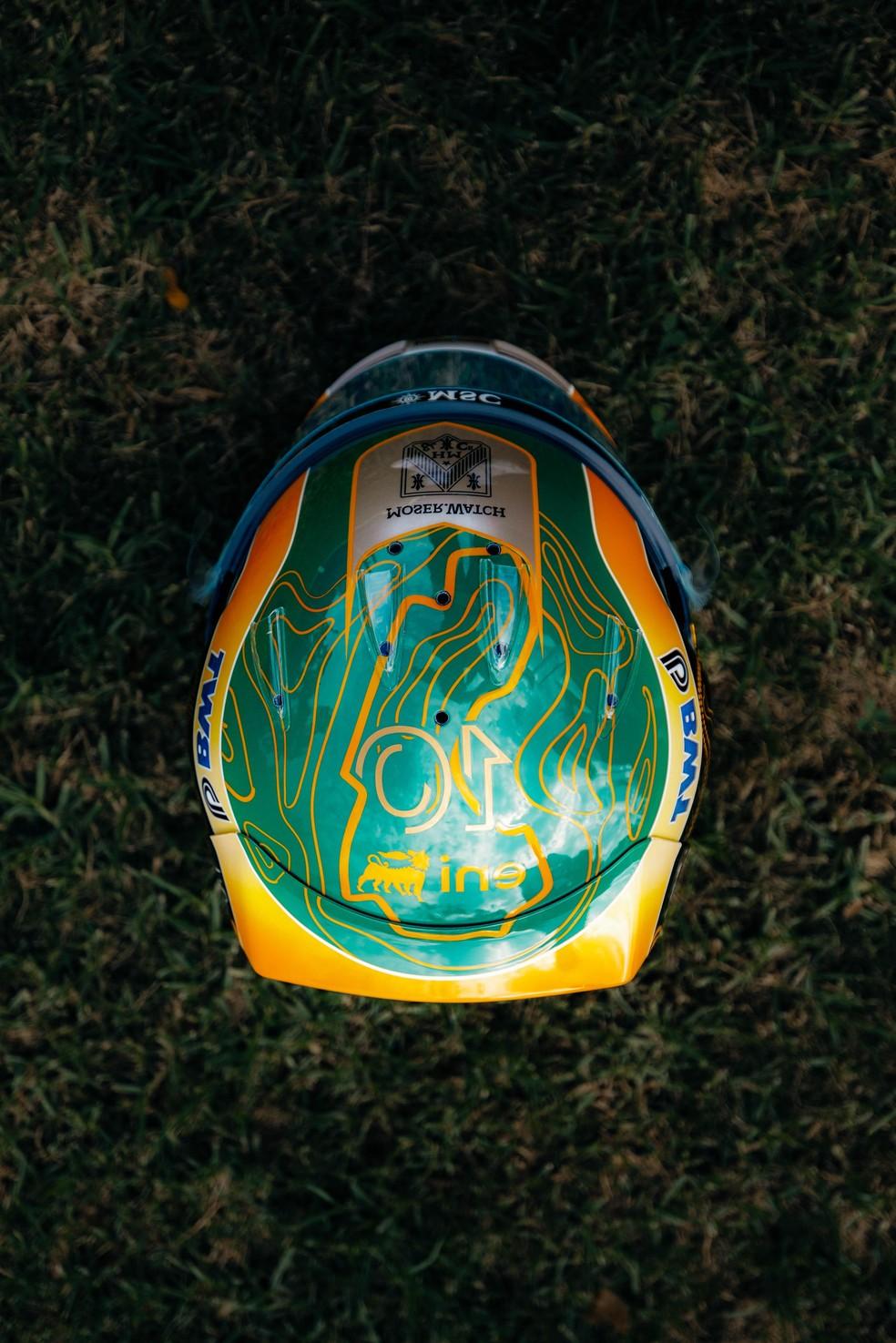 Capacete que Pierre Gasly vai usar no GP da Austrália