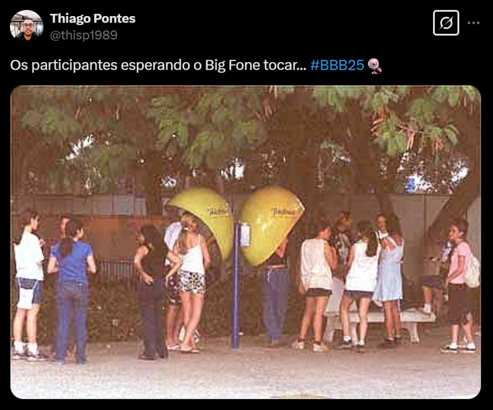 Fã brinca com disputa pelo Big Fone.