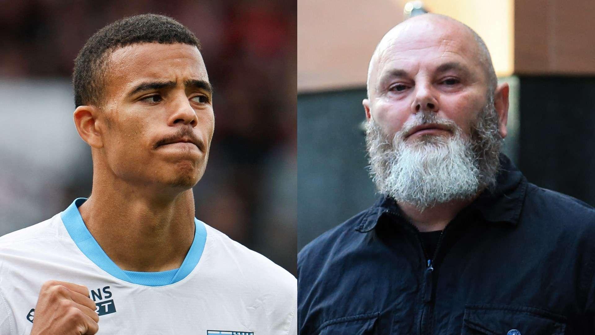 Mason Greenwood e Andrew Greenwood durante treinamento