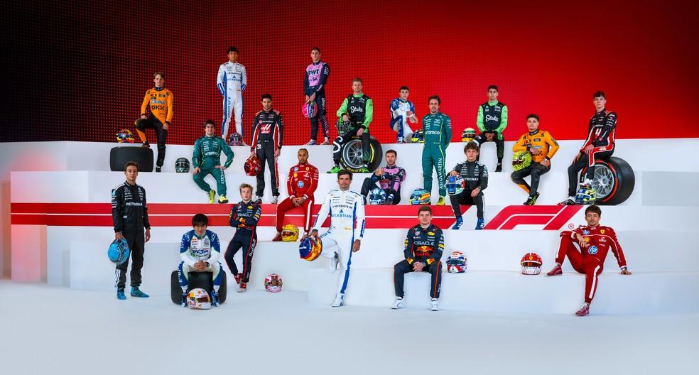 Foto dos 20 pilotos da F1 2025.