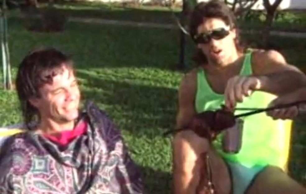 Renato Portaluppi e Gaúcho em churrasco após a ida da final do Brasileiro de 1992