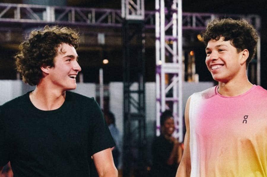 João Fonseca e Ben Shelton juntos em evento promovido pela On