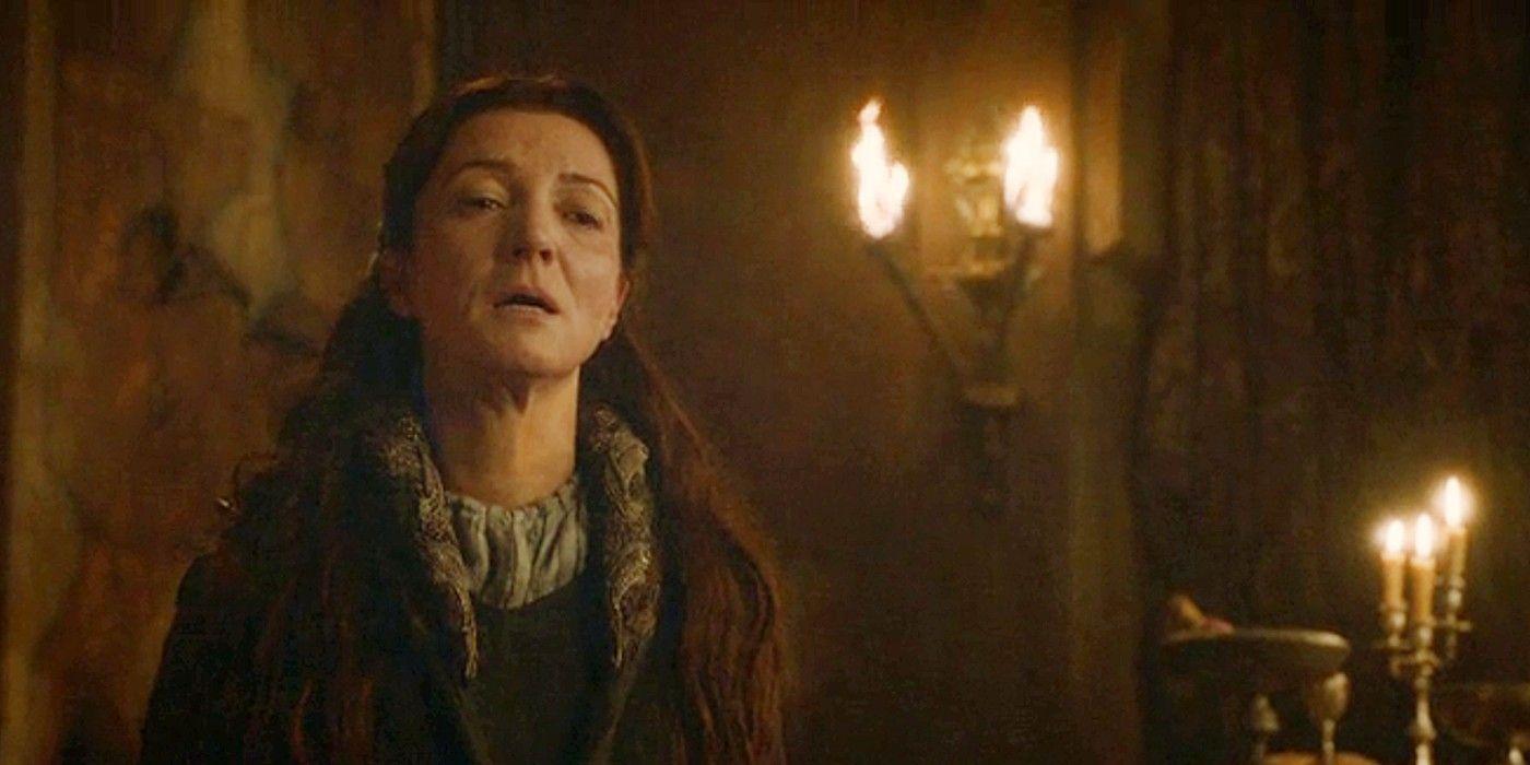 Catelyn Stark na cerimônia do Red Wedding em Game of Thrones