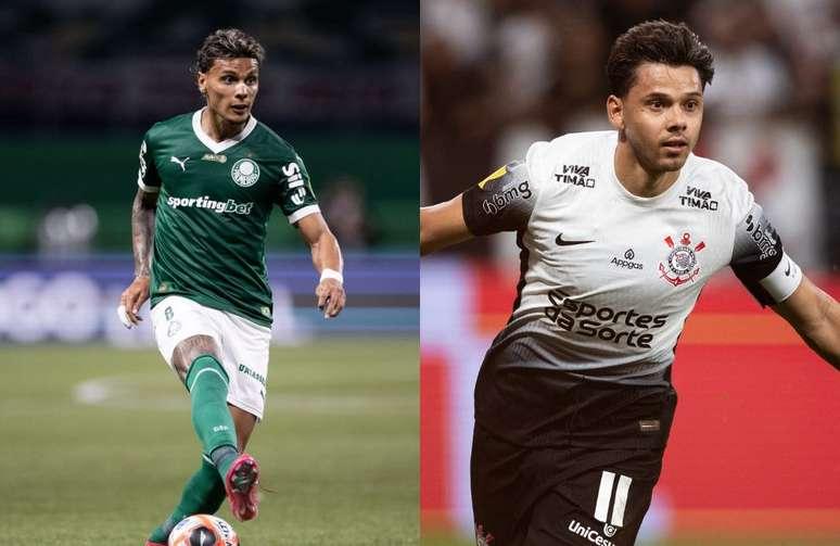 Richard Rios, do Palmeiras, e Ángel Romero, do Corinthians