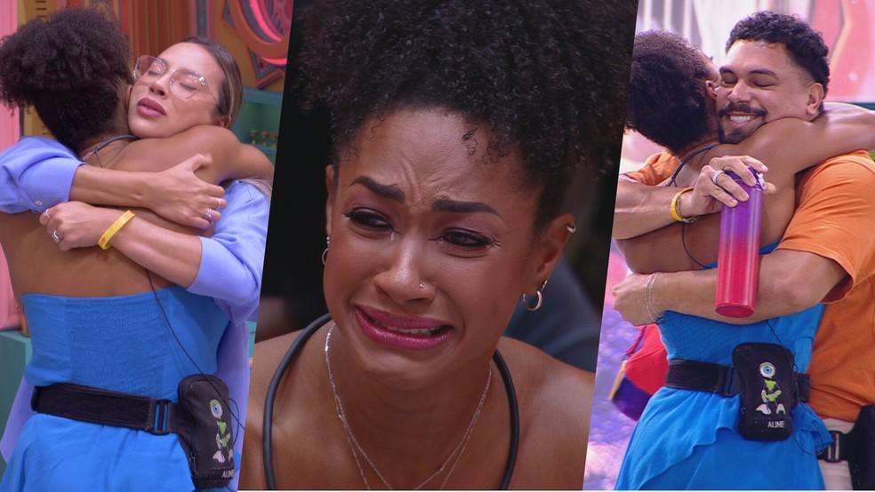 Saída de Aline é marcada por mensagens de ex-rivais e por Vinícius aclamando a ex-participante do BBB 25