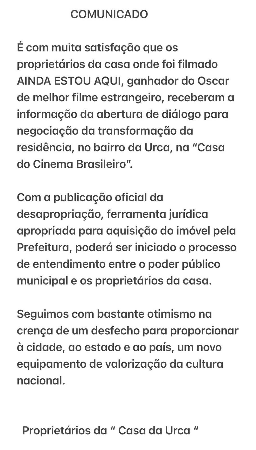 Texto foi repassado a pessoas próximas