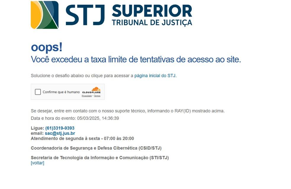 Portal do STJ cria camada de proteção para evitar ataque hacker