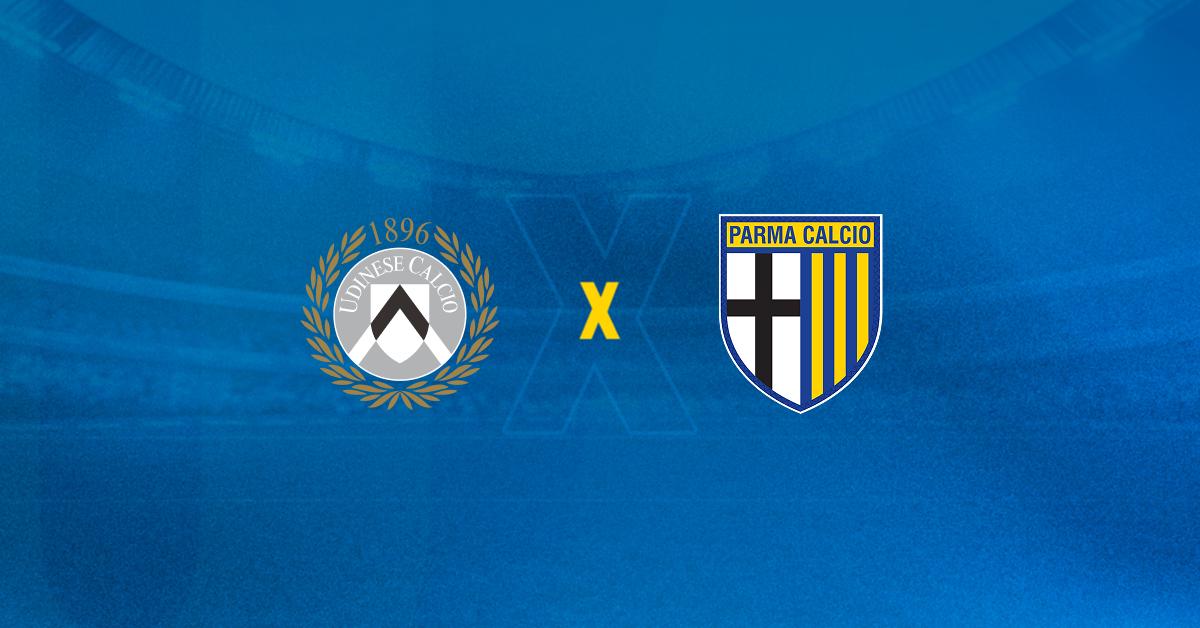 Escudos de Udinese x Parma se enfrentam no Campeonato Italiano.