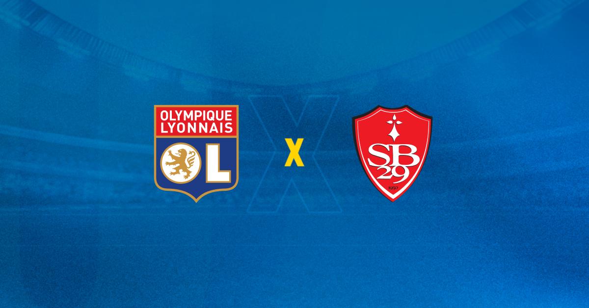 Escudos de Lyon x Stade Brestois se enfrentam no Campeonato Francês.