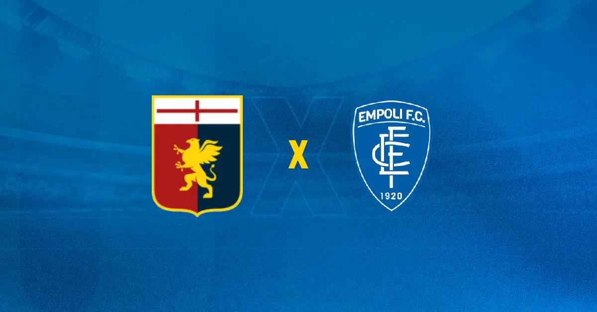 Escudos de Genoa x Empoli se enfrentam no Campeonato Italiano