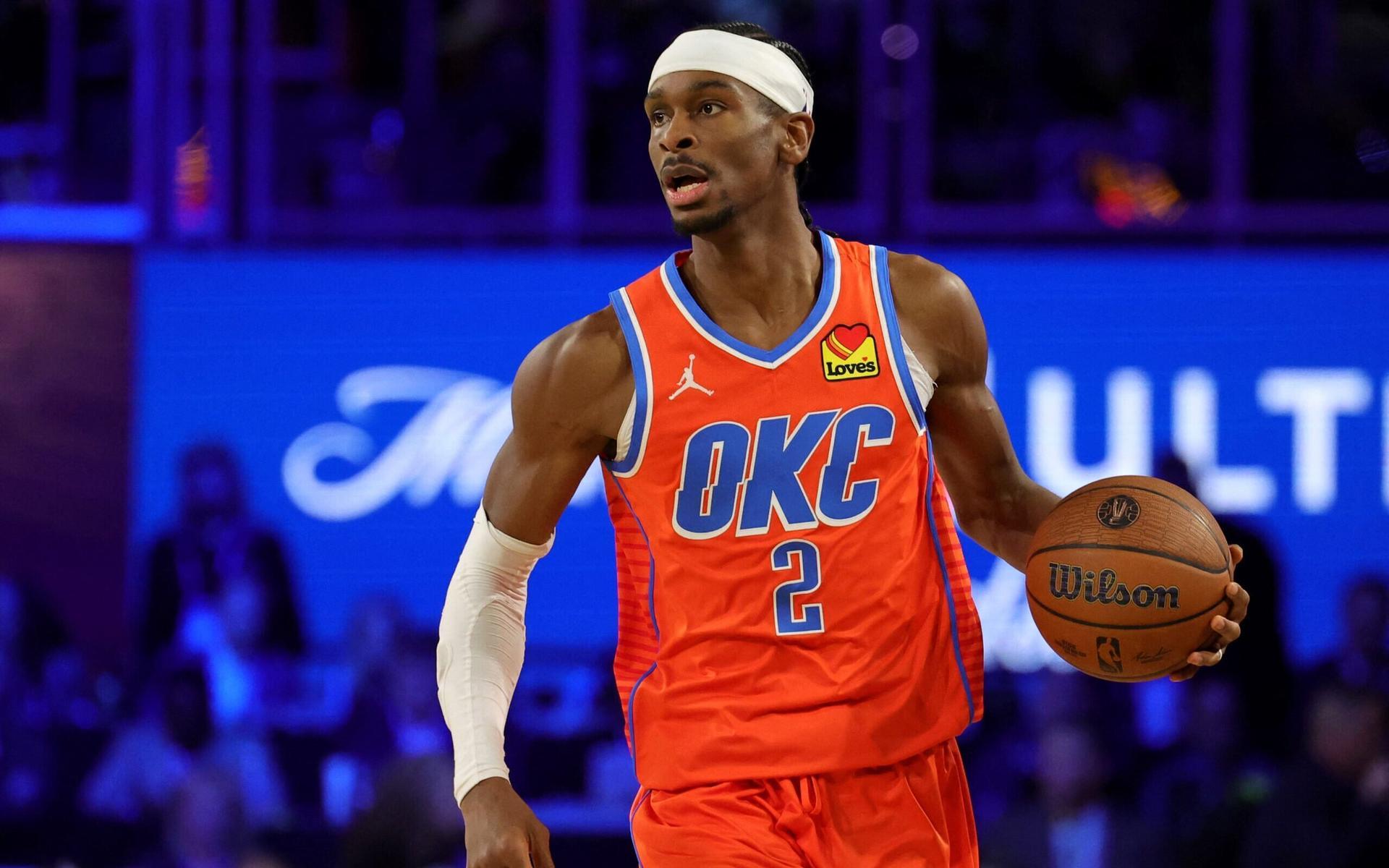 Shai Gilgeous-Alexander em ação pelo Oklahoma City Thunder