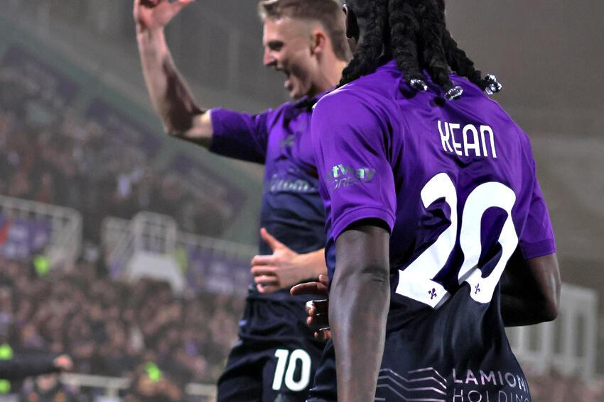 Gudmundsson e Kean da Fiorentina
