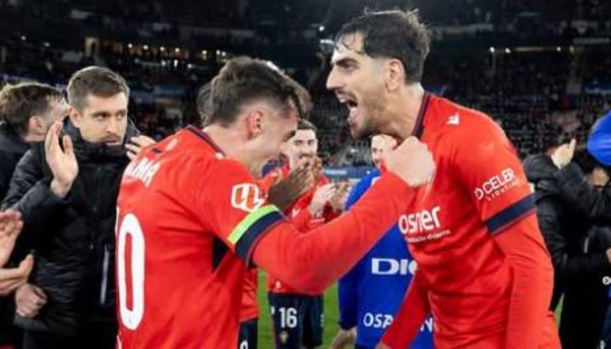 Jogadores do Osasuna em campo