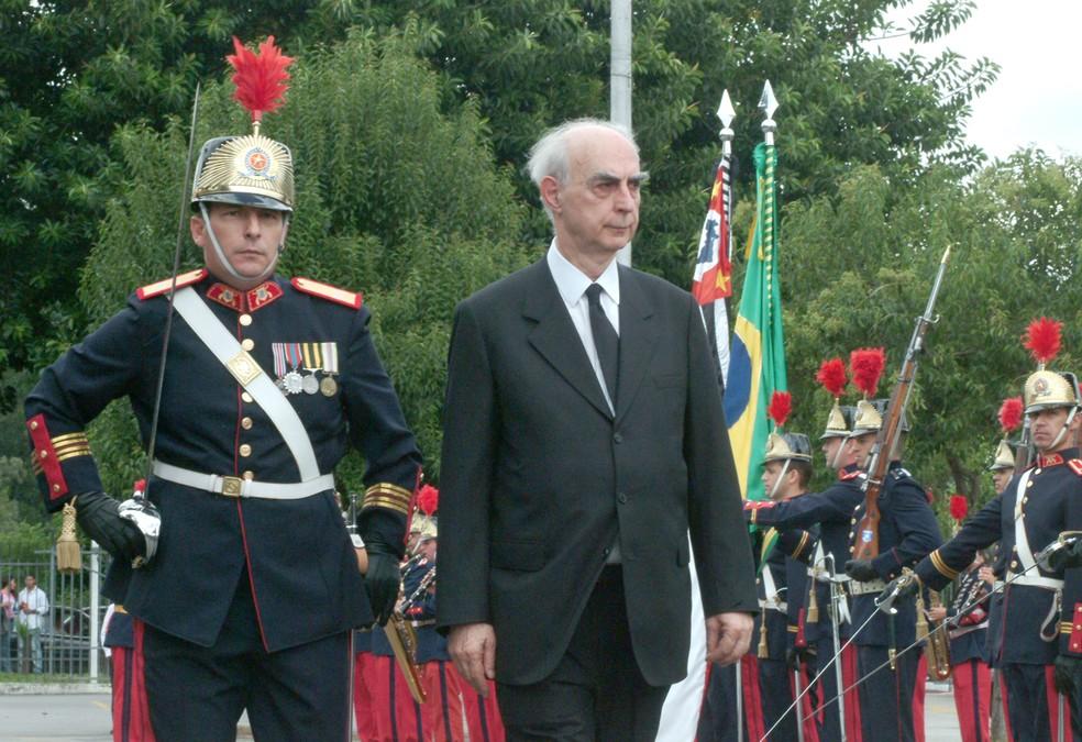 O ex-governador de São Paulo durante posse no cargo na Assembleia Legislativa de São Paulo (Alesp), em 2006.