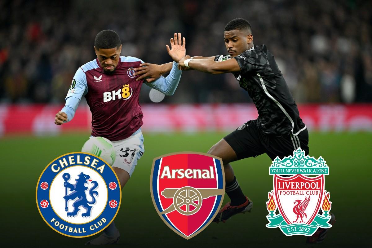 Jorrel Hato em ação pelo Ajax contra o Aston Villa