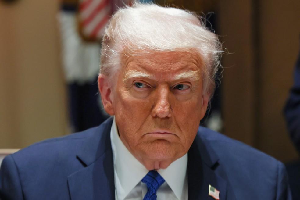 O presidente dos EUA, Donald Trump, em 25 de março de 2025