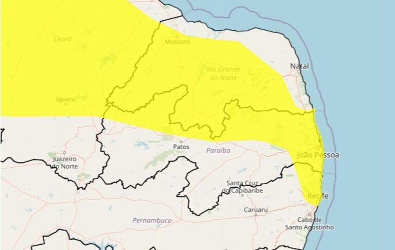 Alerta de Chuvas Intensas e Ventos na Paraíba: Previsão de Perigo Para Mais de 120 Cidades