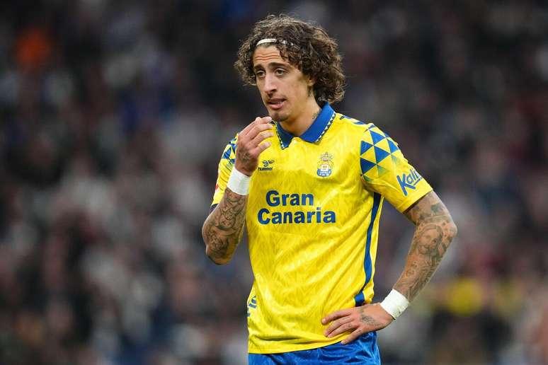 Fábio Silva (Las Palmas) durante jogo contra o Real Madrid
