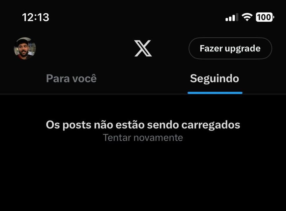 X (antigo Twitter) não carrega feeds; veja repercussão dentro do próprio app